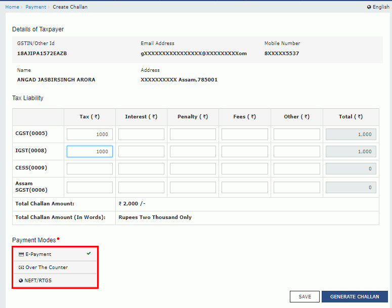 how to pay gst online step 6