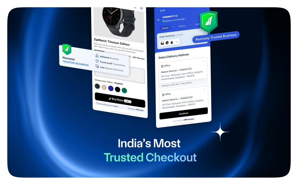 Razorpay Checkout- the most trusted checkout in India