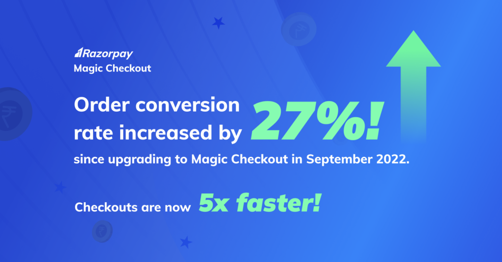 Impact of Magic Checkout, a one click checkout solution on VS Mani